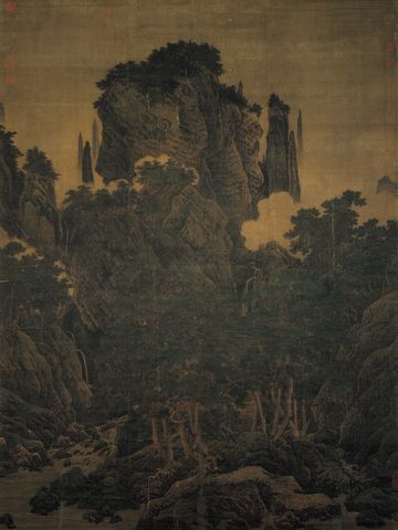 万壑松风图